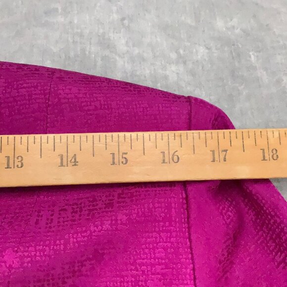 Adrianna Papell Jacket Women 10 Pink Silk Embroidery Floral Shimmer Party - Picture 7 of 10